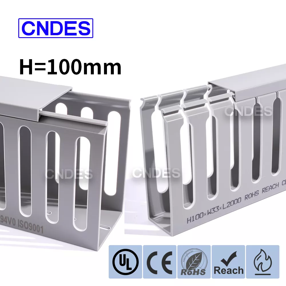 100mm 높이 개방형 슬롯 PVC 인클로저 배선 덕트