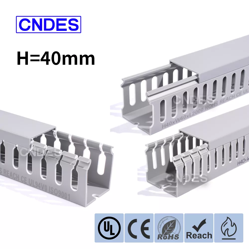 40mm 높이 슬롯 형 PVC 배선 레이스 웨이 덕트
