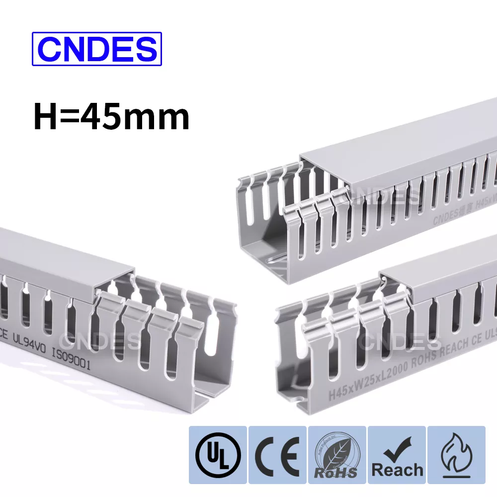 45mm 높이 슬롯 형 PVC 와이어 커버 덕트