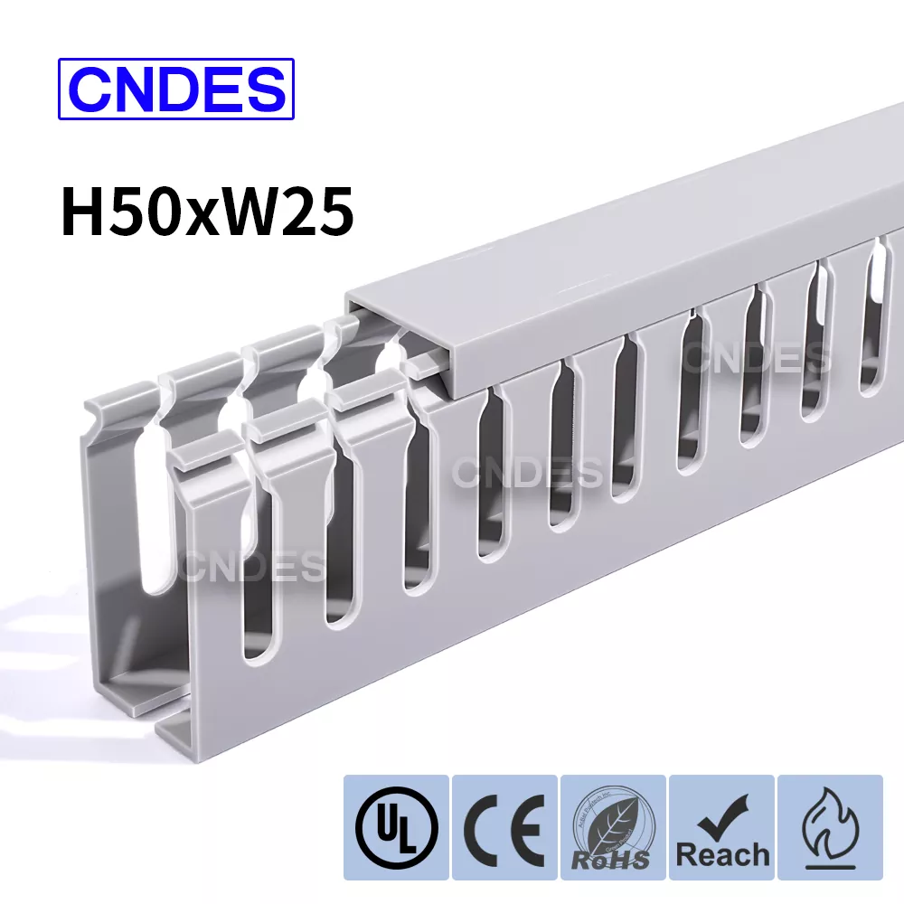 50×25mm 슬롯형 PVC 전기 캐비닛 덕트