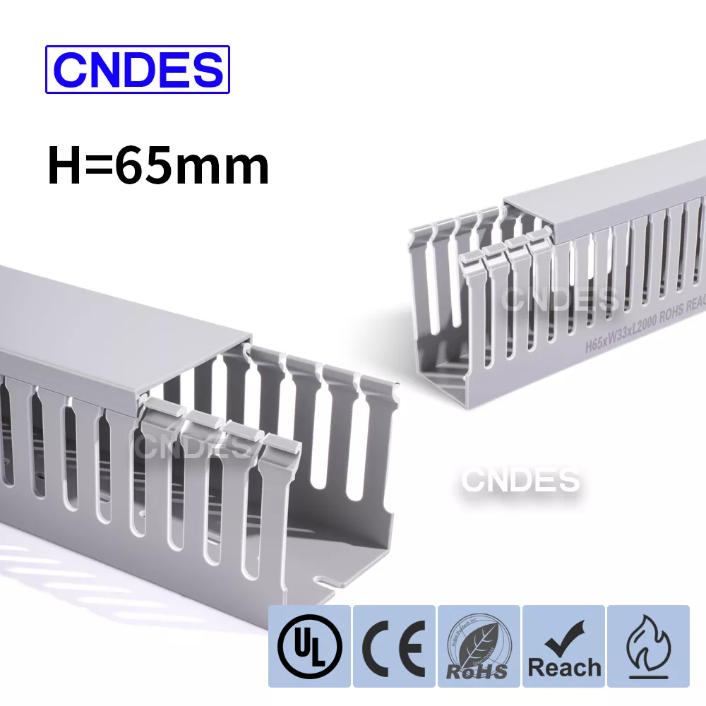 65mm 높이 슬롯 형 PVC 산업용 배선 덕트