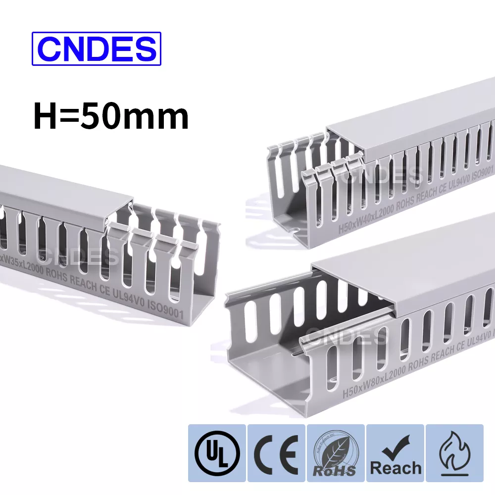 50mm 높이 슬롯 형 PVC 패널 배선 덕트