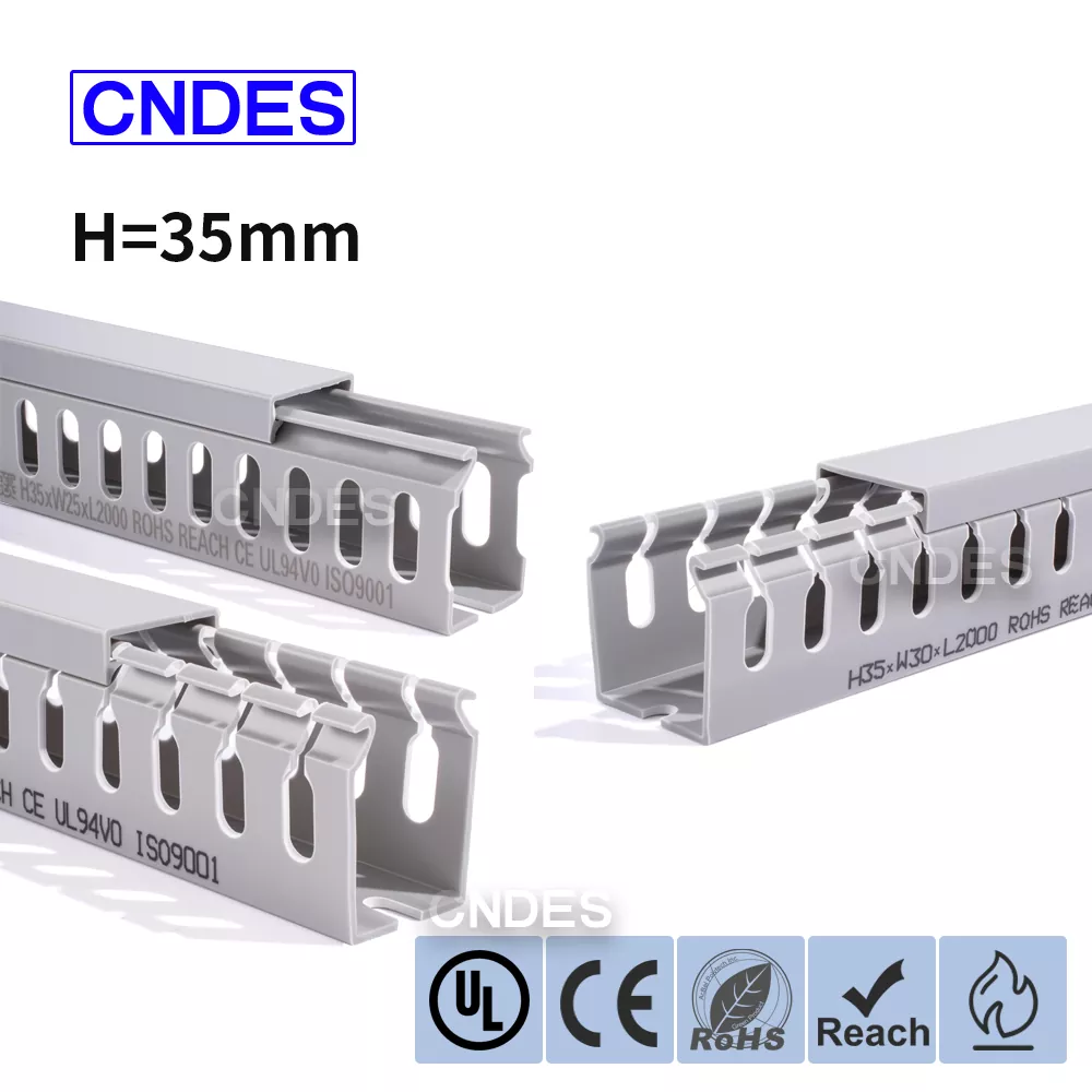 35mm 높이 슬롯 형 PVC 와이어 라우팅 덕트